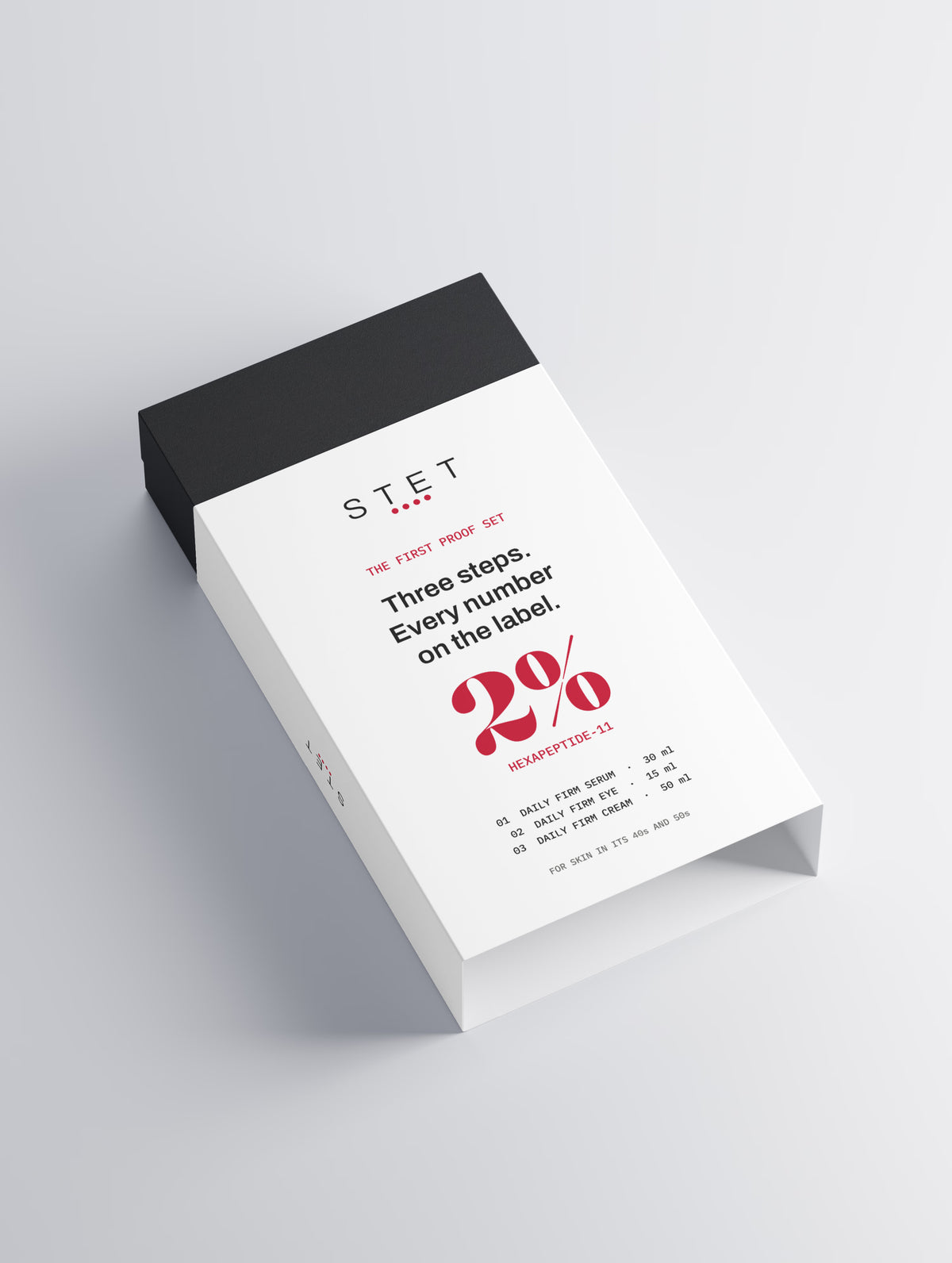 STET The First Proof Set peptide skincare routine, view 3