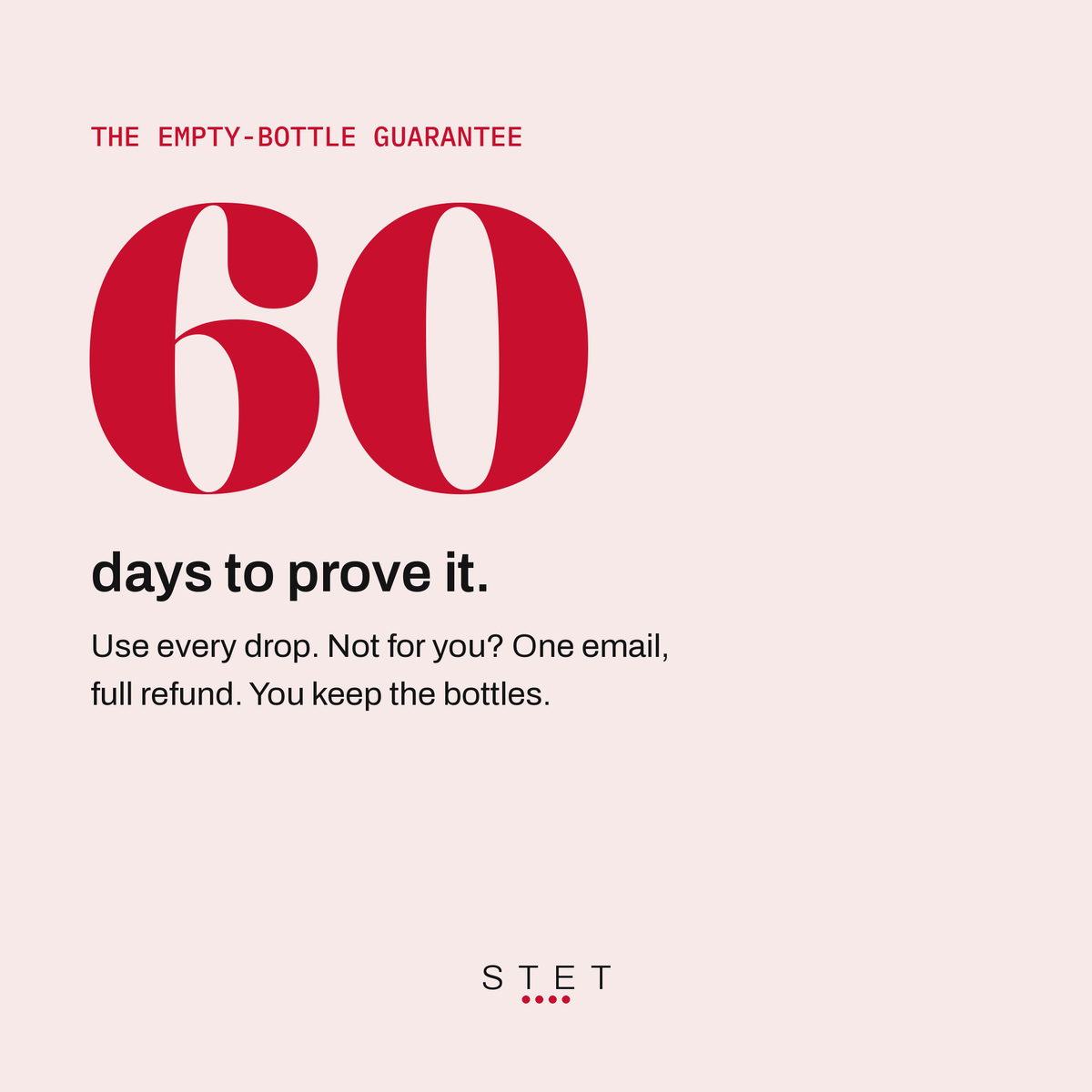 60-day empty-bottle guarantee
