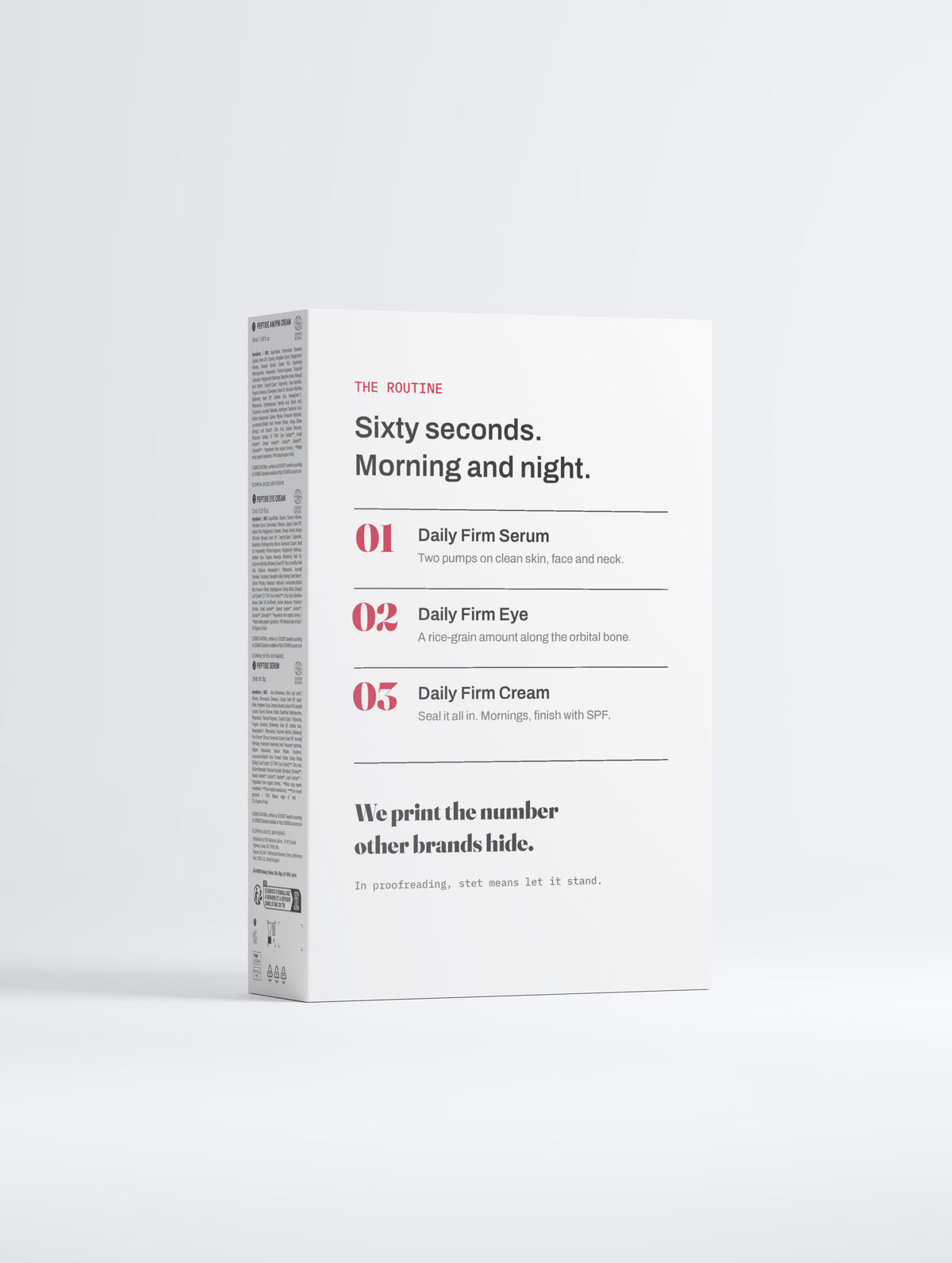 STET The First Proof Set peptide skincare routine, view 2