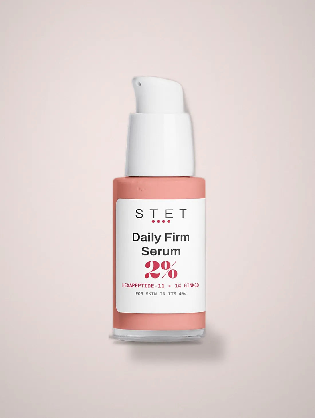 Daily Firm Serum on a rose background